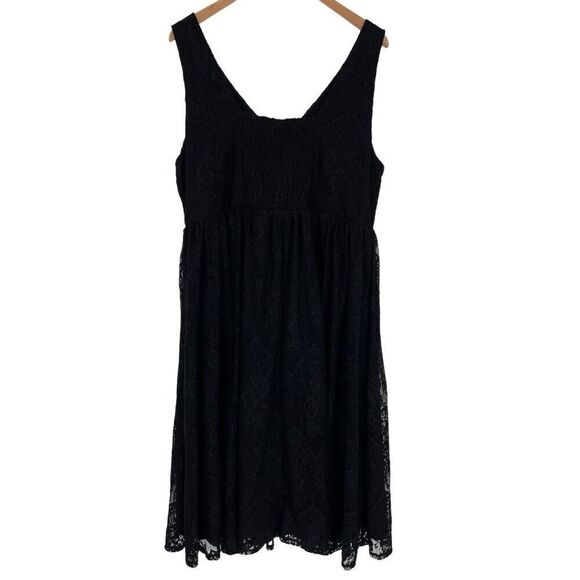 Torrid Midi Lace Button Front Dress Sleeveless Fit & Flare Plus Women 2X Black - Picture 7 of 11